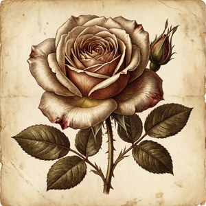 Vintage Rose Illustration