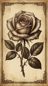Vintage Rose Print