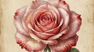 Vintage Rose Watercolor