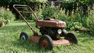 Vintage Rusty Mower