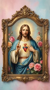 Vintage Sacred Heart Roses