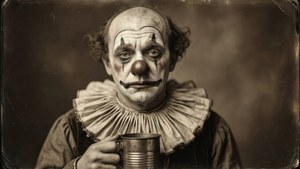 Vintage Sad Clown