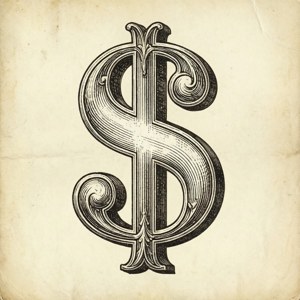 Vintage Serif Dollar
