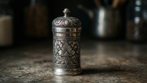 Vintage Silver Engraved