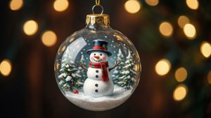 Vintage Snowman Inside Ornament