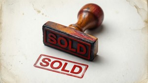 Vintage Sold Stamp