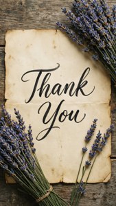 Vintage Thank You Calligraphy