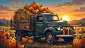Vintage Truck Pumpkins