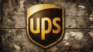 Vintage UPS on Wood