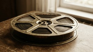 Vintage Wood and Brass Reel