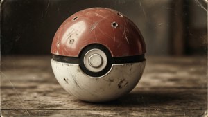 Vintage Worn Pokeball