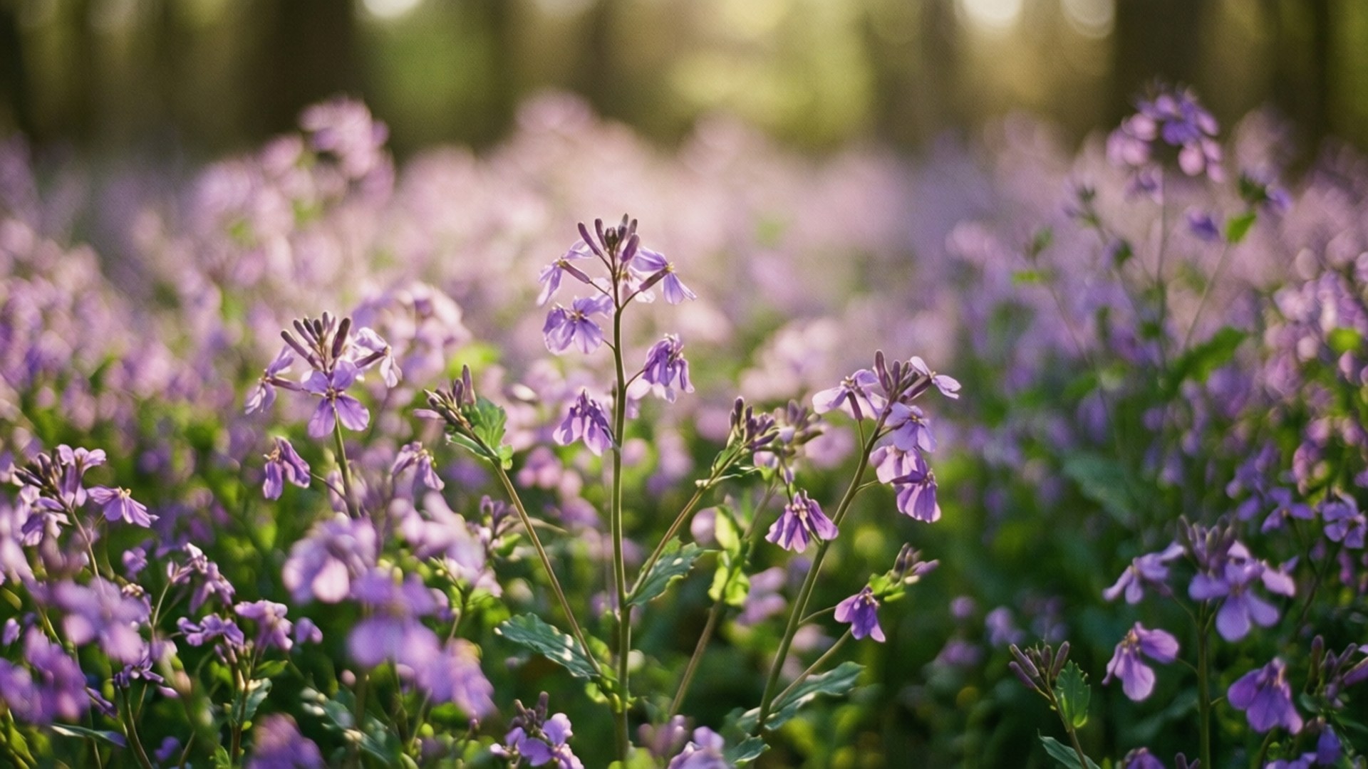 Violet Wildflower Meadow by Wallpapers.art Studio