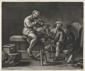 Vioolspeler in een herberg