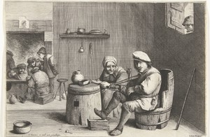 Vioolspeler in een kroeg