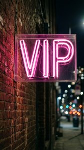 VIP Neon Sign Brick