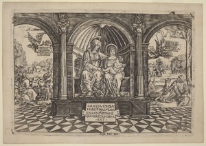 Virgin and Child Enthroned with Saint Anne