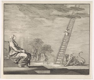 Visioen van de heilige Perpetua over een ladder naar de hemel