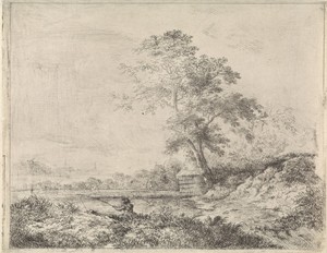 Visser bij meer