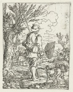 Visser met hond