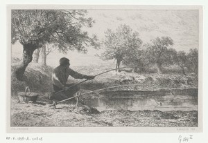 Visser met twee hengels