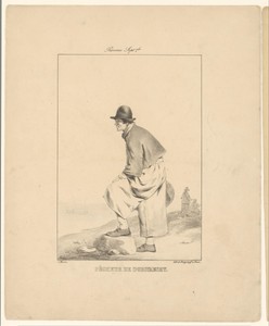 Visser uit Dordrecht aan de kust