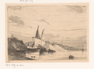 Vissersboot bij de duinen van Blankenberge