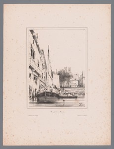 Vissersboot in een Vlaamse havenstad