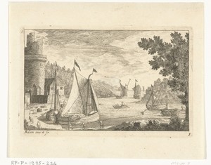 Vissershaven met boten