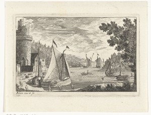 Vissershaven met boten