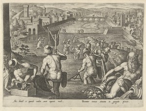 Visvangst met schepnet