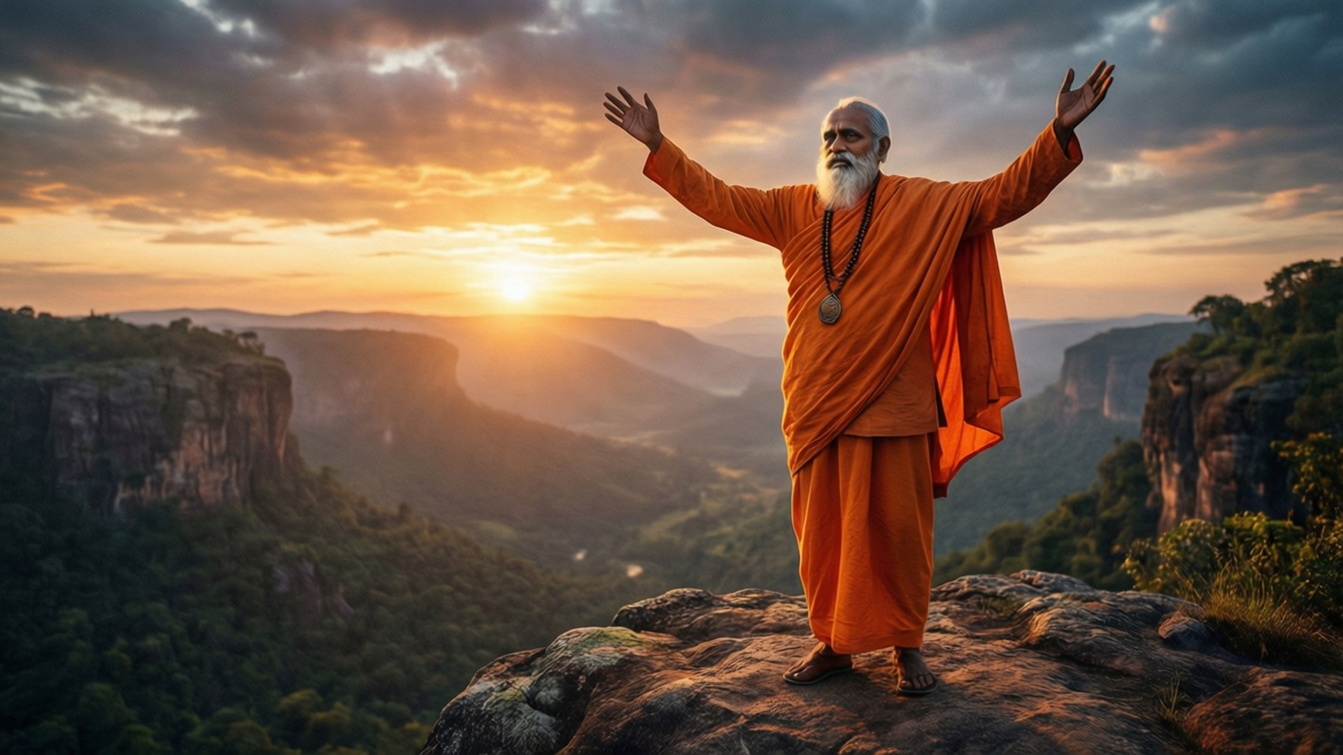 Vivekananda at Dawn by Wallpapers.art Studio