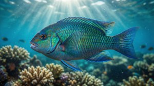Vivid Chromis Close-Up
