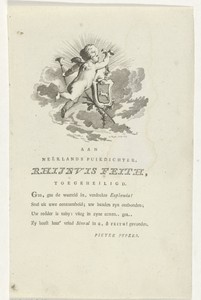 Vliegende putto met wapenschild