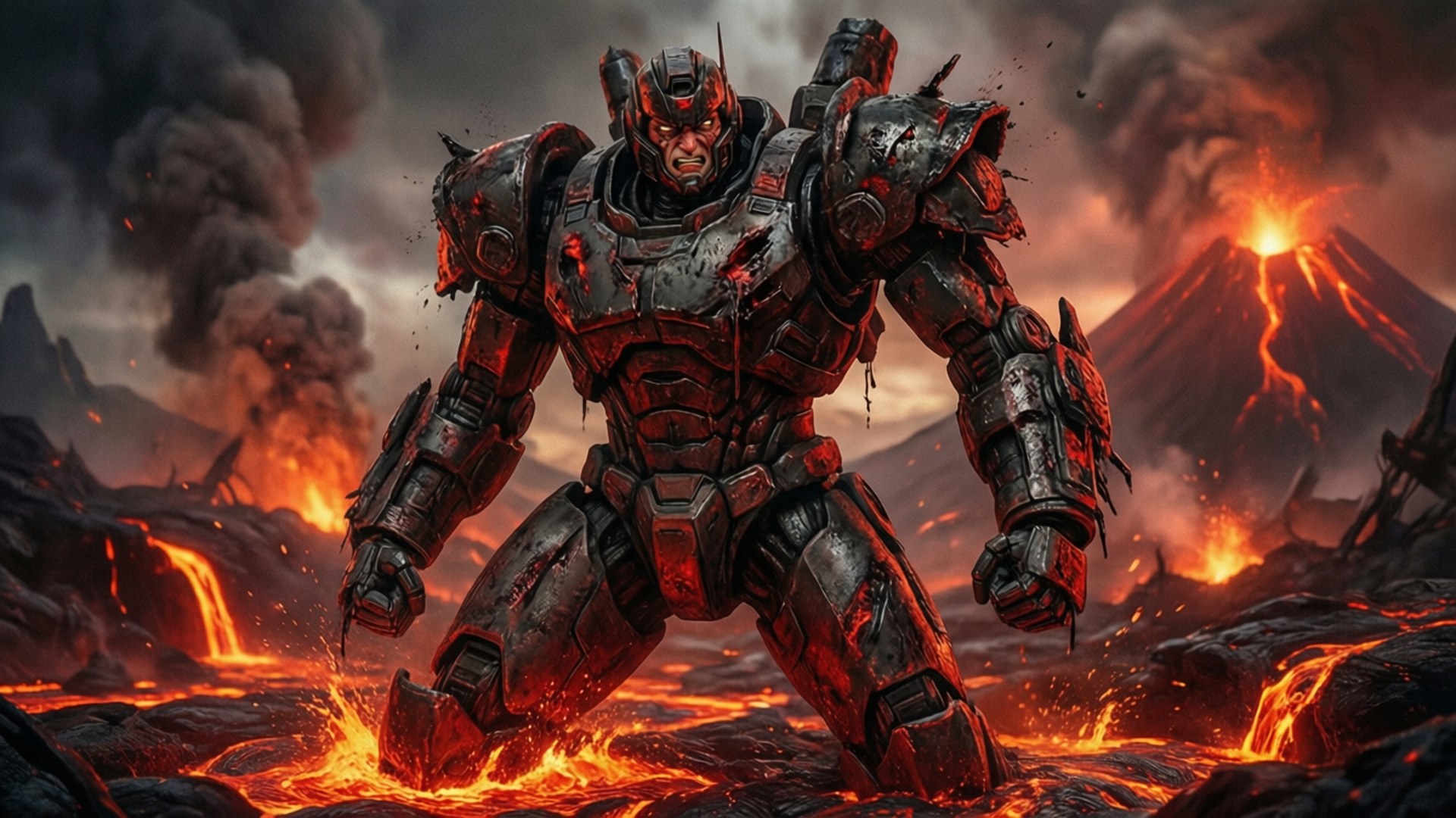 Volcanic Battlefield by Wallpapers.art Studio