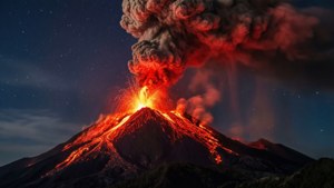 Volcanic Eruption Night