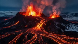 Volcanic Eruption Night