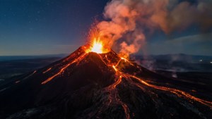 Volcanic Eruption Night