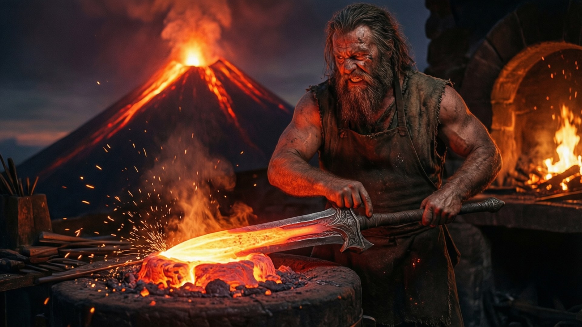 Volcanic Forge Master by Wallpapers.art Studio