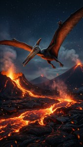 Volcanic Night Flight