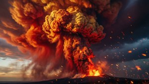 Volcanic Smoke Eruption