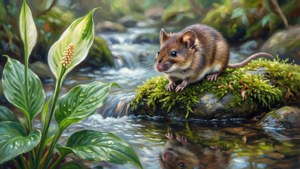 Vole by the Brook