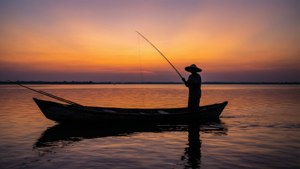 Volta Sunset Fisherman