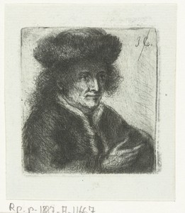Volwassen man met bontmuts