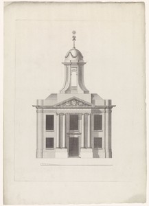 Vooraanzicht van de rechtbank te Westzaan
