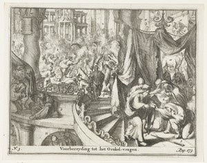 Voorbereiding tot het raadplegen van het orakel van Delphi