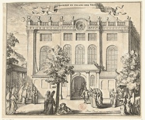 Voorhof en vrouweningang van de Portugese Synagoge te Amsterdam