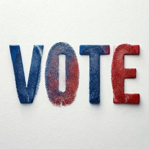 Vote Fingerprint Typography