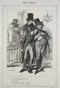 "Vous étiez nommé hier soir?...," from the series Paris Le Matin