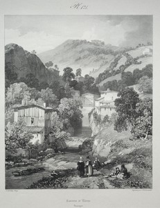 Voyages pittoresques et romantiques dans l'ancienne France.  Auvergne:  Cascades de Thiers