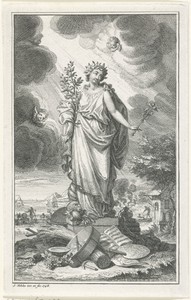 Vrede met caduceus en olijftak
